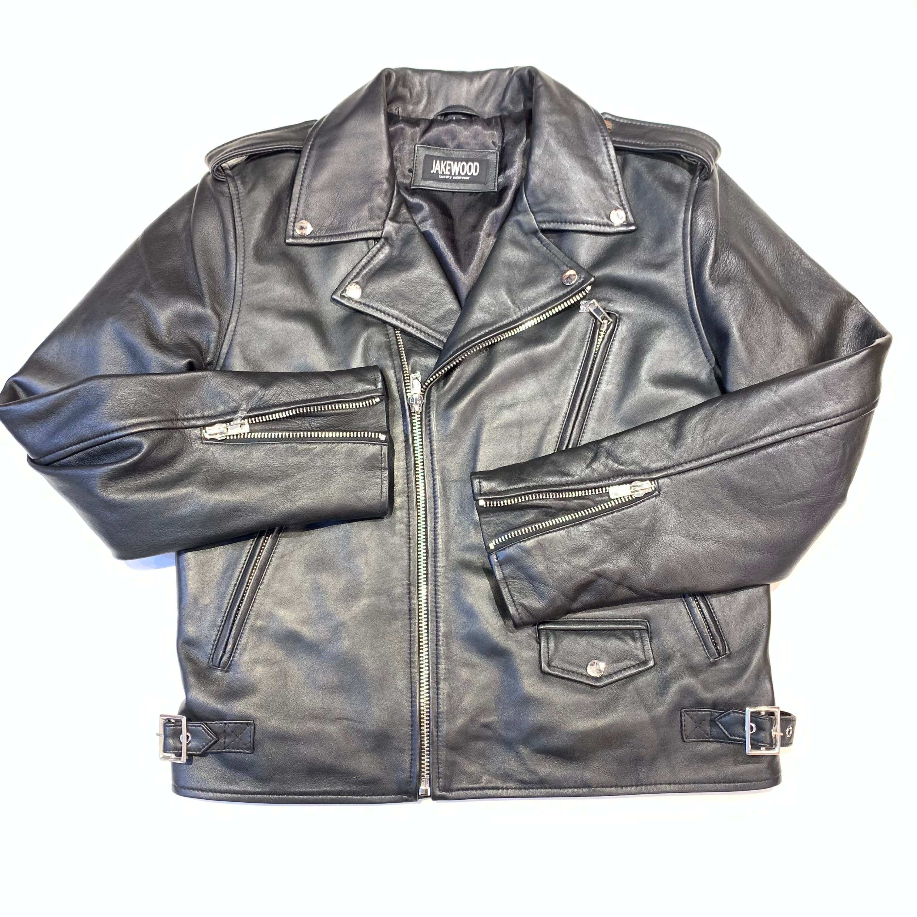 Jakewood Classic Black Biker Jacket - Dudes Boutique