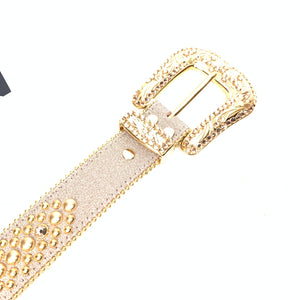 b.b. Simon Gold Galaxy Crystal Belt - Dudes Boutique