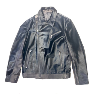 Barya NewYork Black Pony Hair Biker Jacket - Dudes Boutique