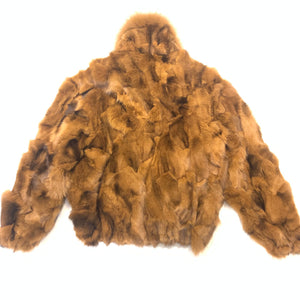 Kashani Men's Whisky Fox Fur  Bomber Coat - Dudes Boutique