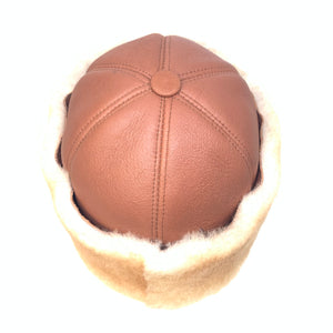 Kashani Natural Shearling Skull Cap Hat - Dudes Boutique