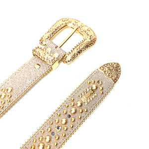 b.b. Simon Gold Galaxy Crystal Belt - Dudes Boutique