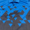 Barabas Blue Two tone Geometric Button Up Shirt - Dudes Boutique