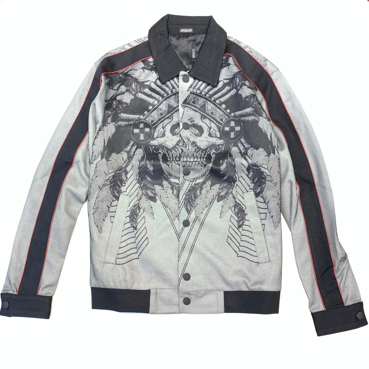 Angelino Monochrome Skull Light weight Spring Jacket - Dudes Boutique