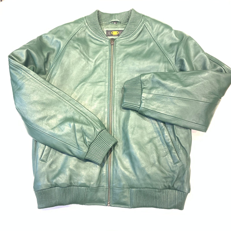 Kashani Men's Forest Green Lambskin Varsity Jacket - Dudes Boutique