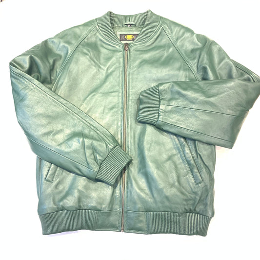 Kashani Men's Forest Green Lambskin Varsity Jacket - Dudes Boutique