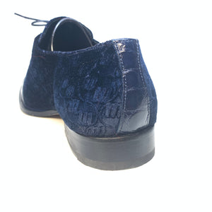 Mauri 4948 Lenox Body Alligator/ Velvet Embossed, Wonder Blue - Dudes Boutique