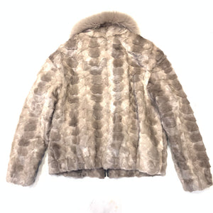 Temer Men's Ice Grey Mink Fur Bomber Coat - Dudes Boutique