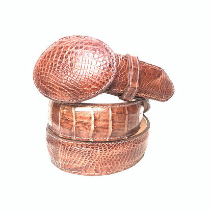 Kashani Brown Crocodile Belt - Dudes Boutique