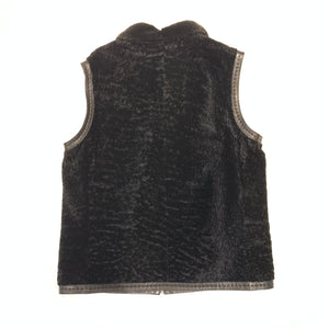 Barya NewYork Black Double Pocket Astrakhan Lambskin Vest - Dudes Boutique