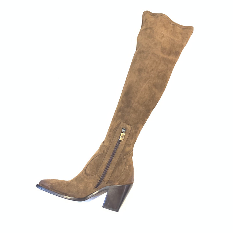 Jo Ghost Ladies Suede Leather Knee Boots - Dudes Boutique