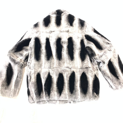 Volare Men's Rex Rabbit Chinchilla Fur Coat - Dudes Boutique
