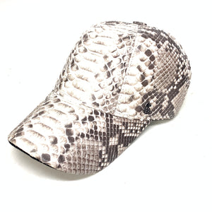 Barya NewYork All-Over Natural Python Strap-Back Base Ball Hat - Dudes Boutique