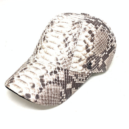 Barya NewYork All-Over Natural Python Strap-Back Base Ball Hat - Dudes Boutique