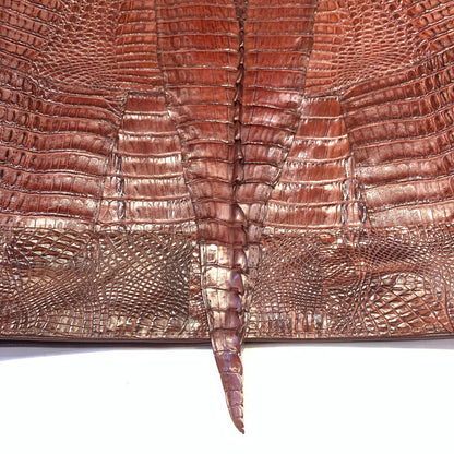 Kashani Men's Choclate All-Over Alligator Skin Bomber Jacket - Dudes Boutique