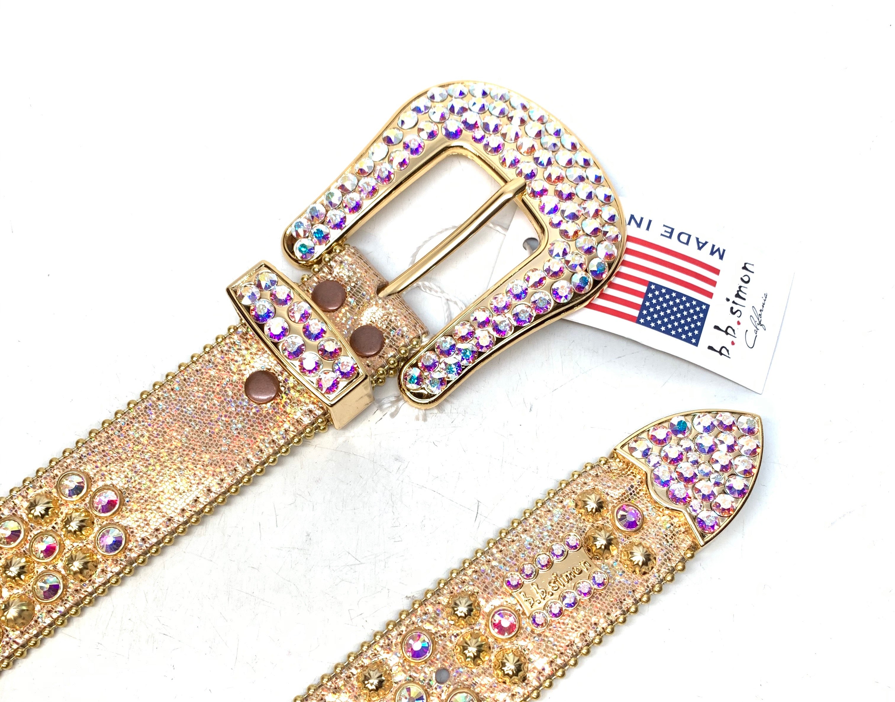 b.b. Simon Golden Teju Fully Loaded Crystal Belt - Dudes Boutique