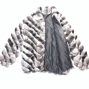 Kashani Men's Diamond Cut Full Chinchilla Coat - Dudes Boutique