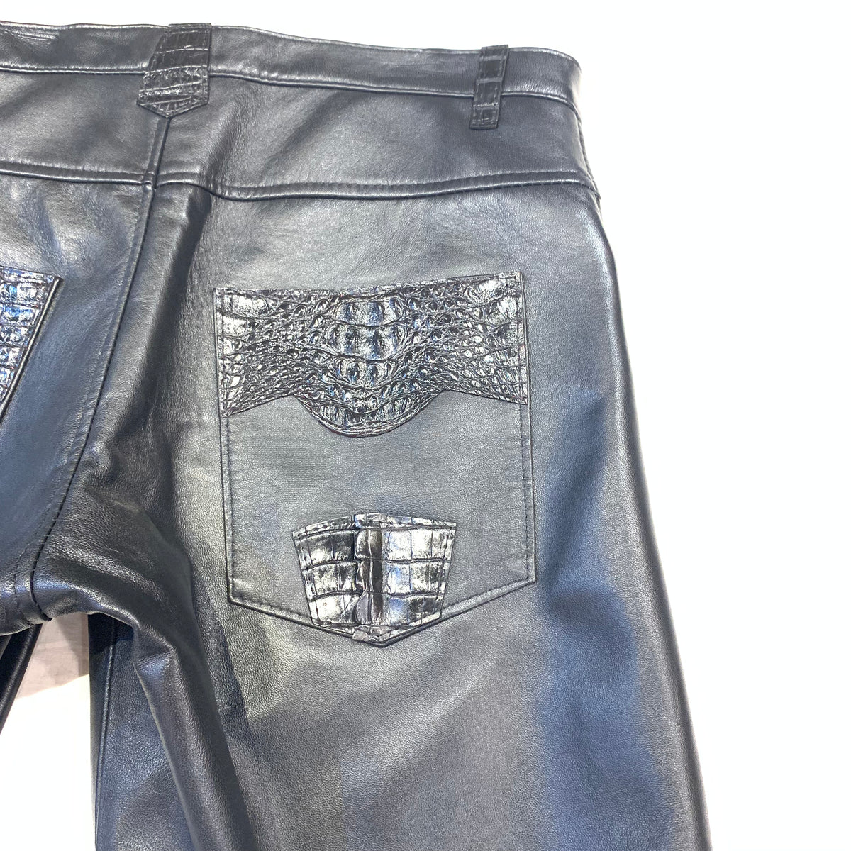 Kashani Men's Hornback/Lambskin Leather Shorts - Dudes Boutique