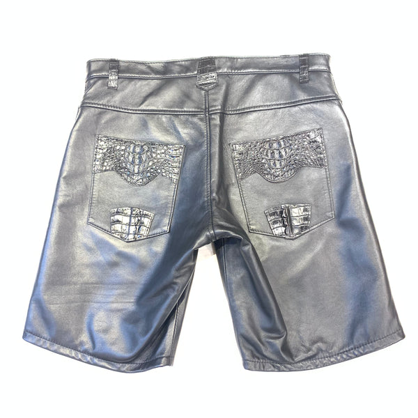 Kashani Men's Hornback/Lambskin Leather Shorts - Dudes Boutique