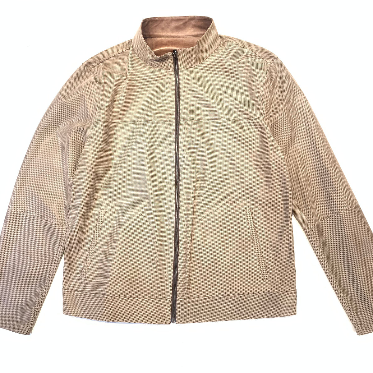 Barya NewYork Vizon Brown Reversible Lambskin Button Shirt - Dudes Boutique