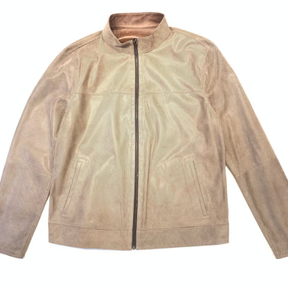 Barya NewYork Vizon Brown Reversible Lambskin Button Shirt - Dudes Boutique