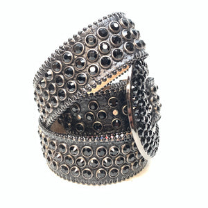 b.b. Simon Blackout Khayyam Fully Loaded Crystal Belt - Dudes Boutique