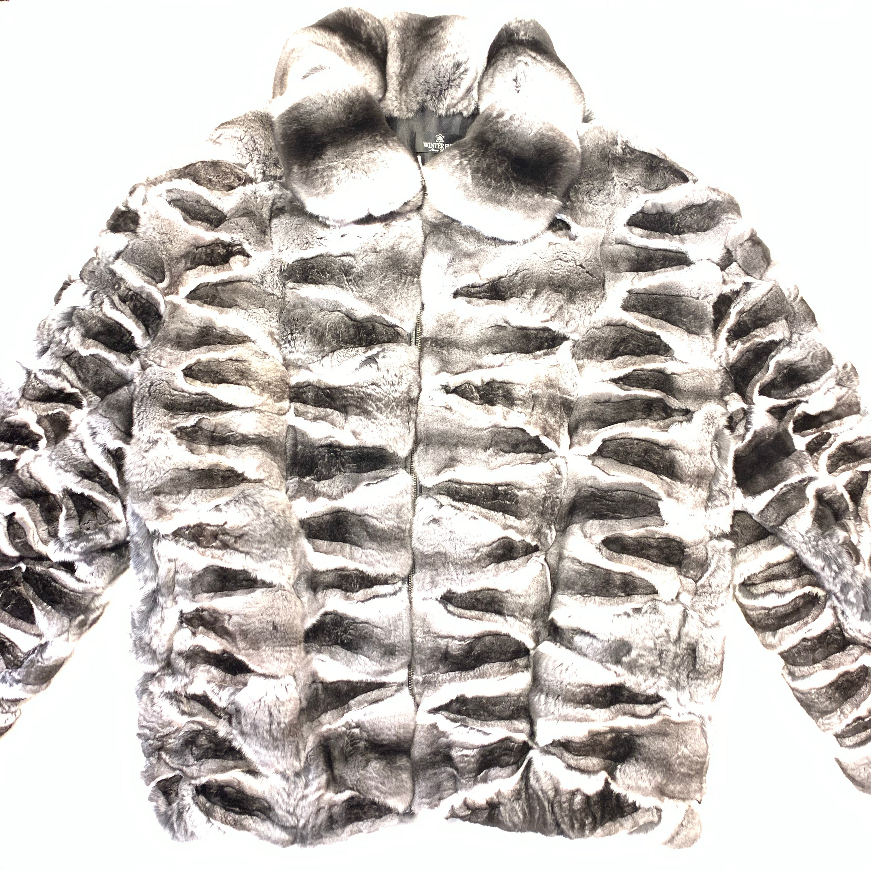 Kashani Men's Chinchilla Bomber Fur Coat - Dudes Boutique