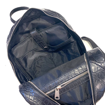 Kashani Black All-Over Alligator Backpack - Dudes Boutique