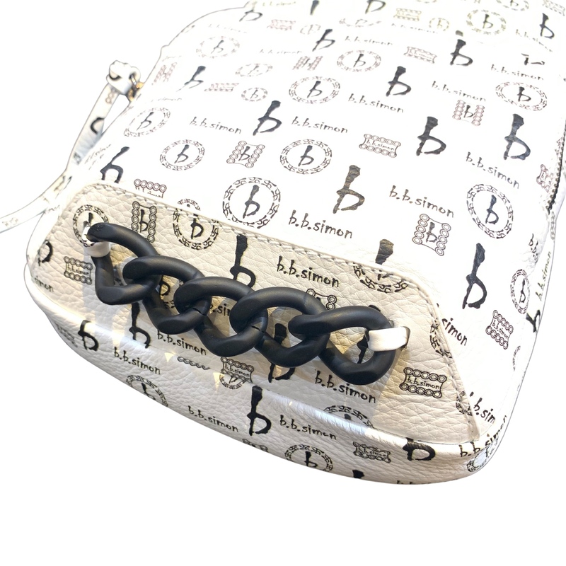 b.b. Simon BB Pattern Sling Bag - White - Dudes Boutique