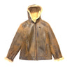 Barya NewYork Antique Brown Hooded Shearling Jacket - Dudes Boutique