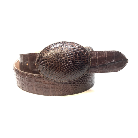 Kashani Men's Brown Alligator Belt - Dudes Boutique