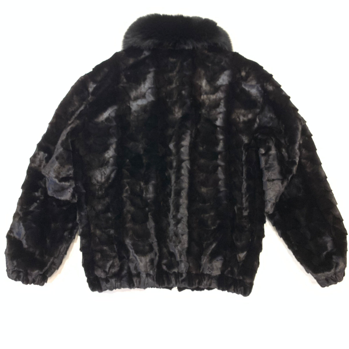 Kashani Midnight Black Diamond Cut  Mink Fur Coat - Dudes Boutique