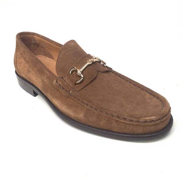 Sigotto Brown Suede Buckle Leather Loafers - Dudes Boutique