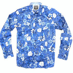 Barabas Blue Floral Garden Button Up Shirt - Dudes Boutique