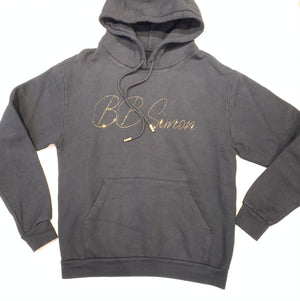 b.b. Simon Signature Black & Gold Crystal Hoodie - Dudes Boutique