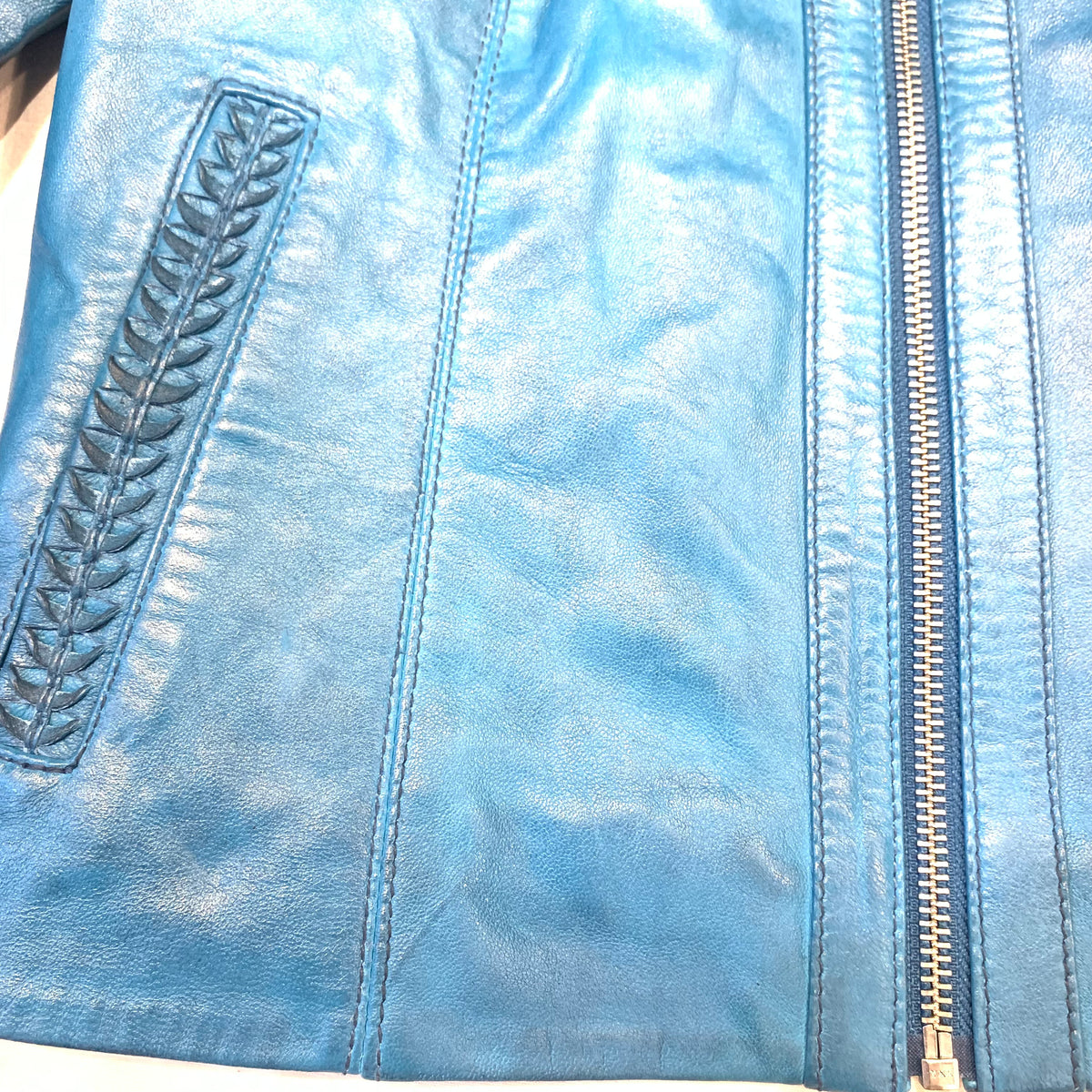 Scully Ladies Western Ocean Blue Lambskin Jacket - Dudes Boutique