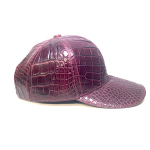 Kashani Soft All Over Alligator Strapback Hat / WINE - Dudes Boutique