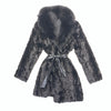 Kashani Women's Black 3/4 Mink Fur Coat - Dudes Boutique