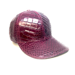 Kashani Soft All Over Alligator Strapback Hat / WINE - Dudes Boutique