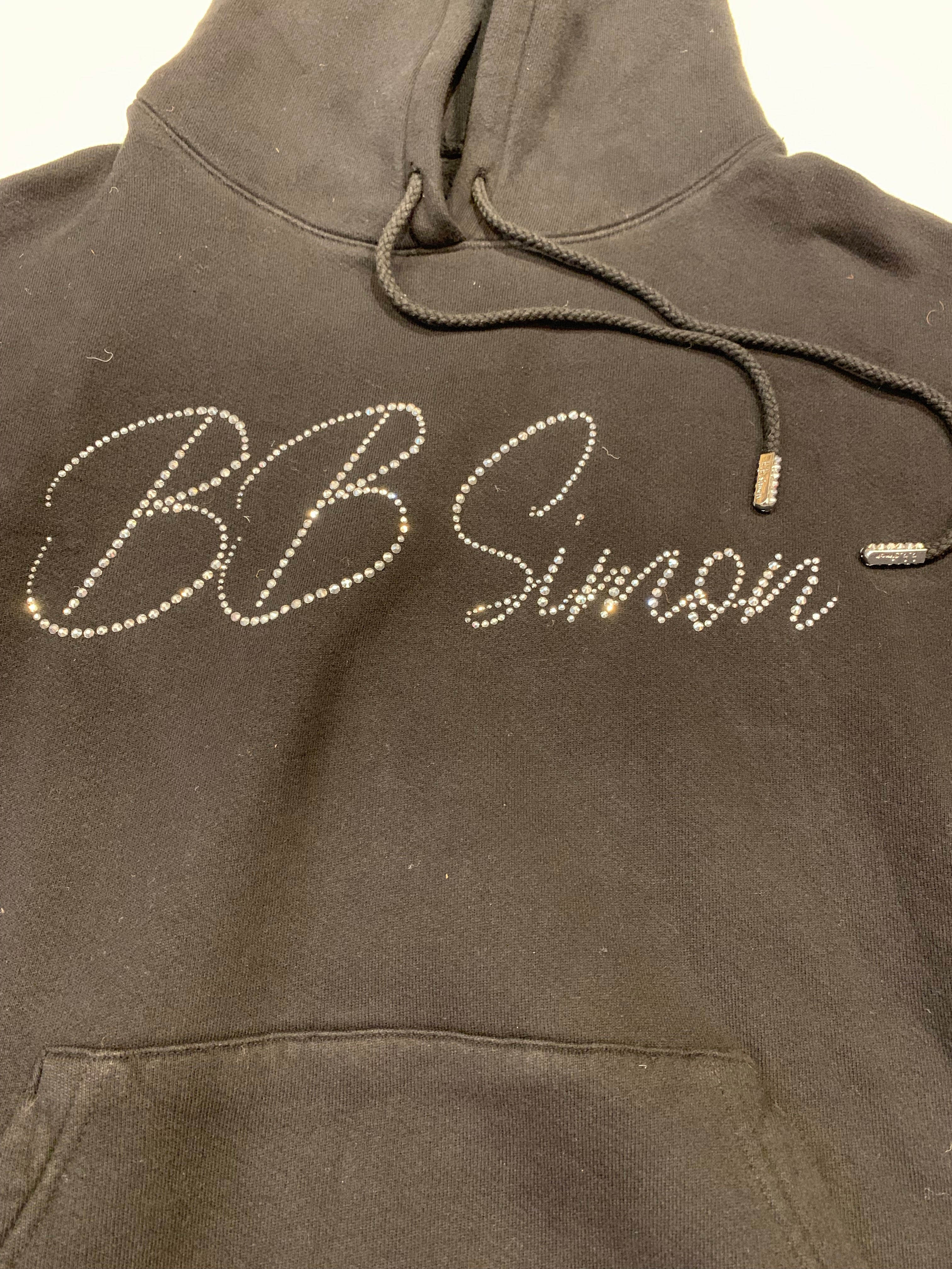 b.b. Simon Signature Black & Chrome Crystal Hoodie - Dudes Boutique