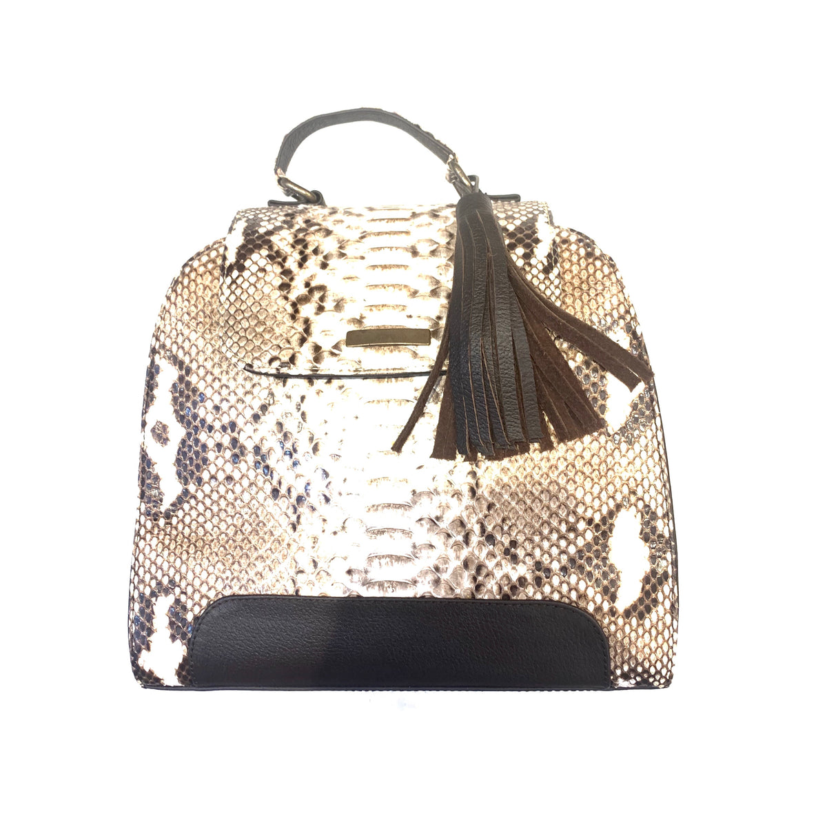 Kashani Ladies Natural Python Skin Handbag - Dudes Boutique