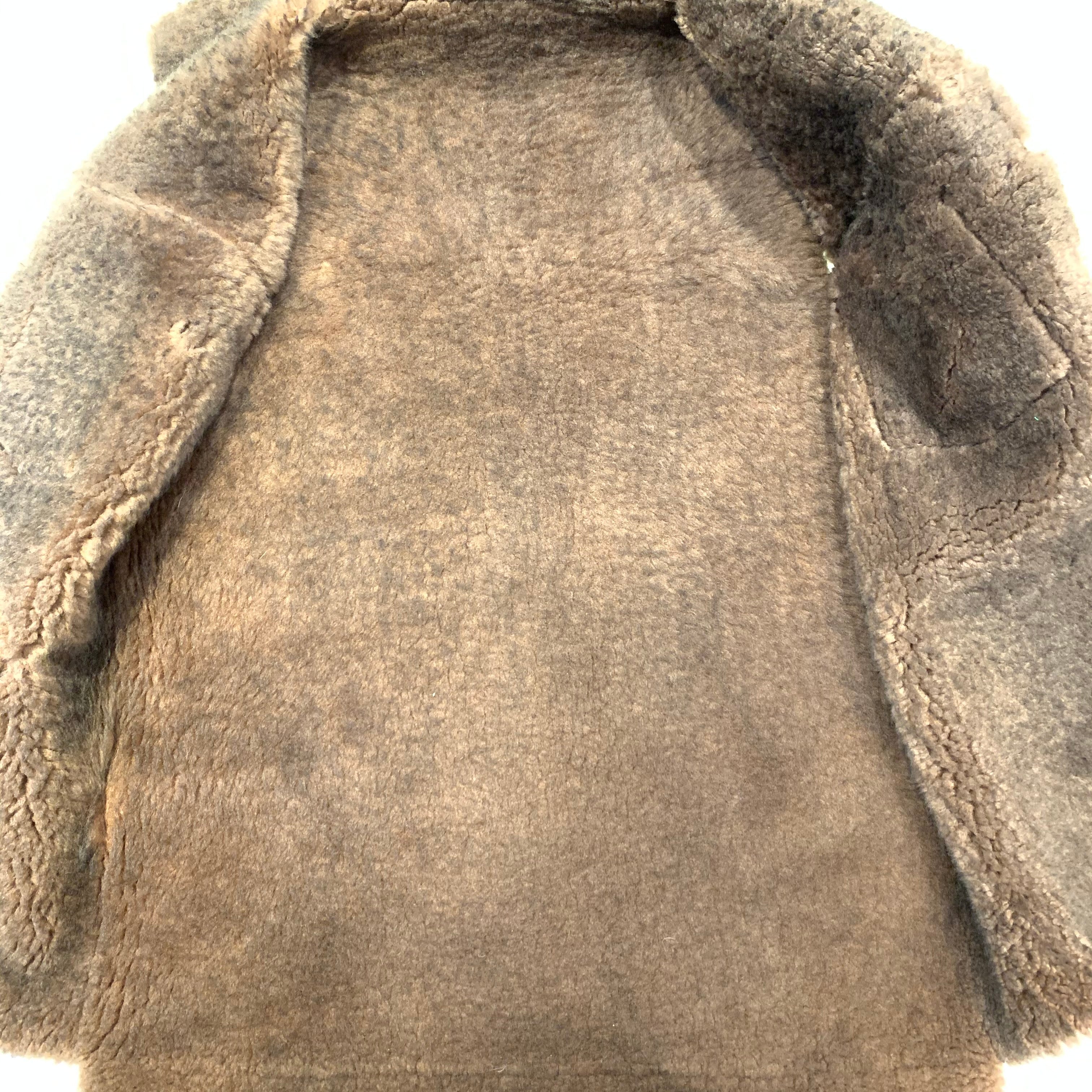 Kashani Brown Crocodile Suede Shearling Vest - Dudes Boutique