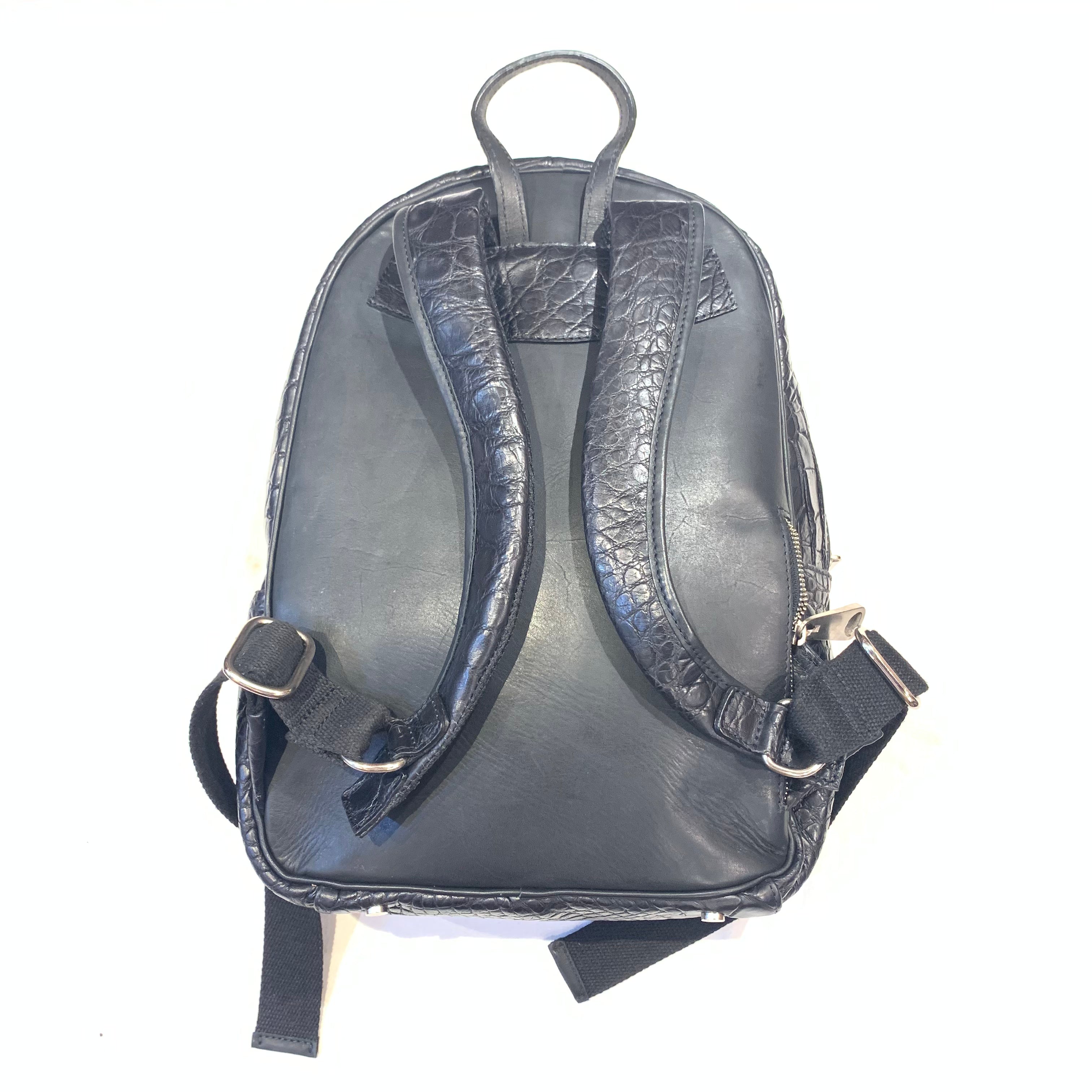 Kashani Black All-Over Alligator Backpack - Dudes Boutique