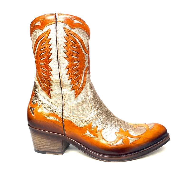 Jo Ghost Ladies Leather Metallic Western Boots - Dudes Boutique