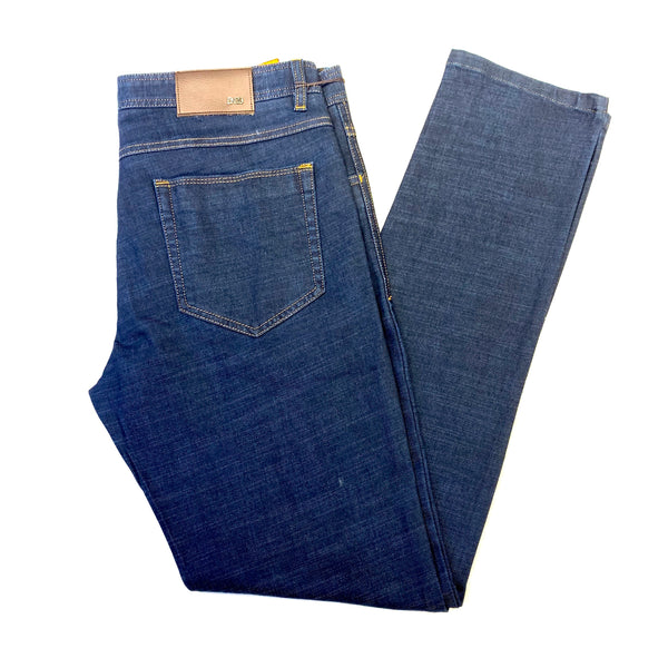 Enzo Blue Soft Betaskin-1 High End Denim Trousers - Dudes Boutique