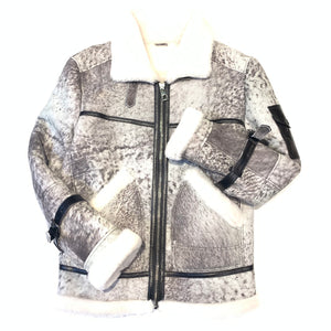 Daniels Leather Ladies Charcoal Shearling Jacket - Dudes Boutique