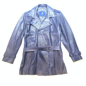 Barya NewYork Navy Lambskin Trench Jacket - Dudes Boutique