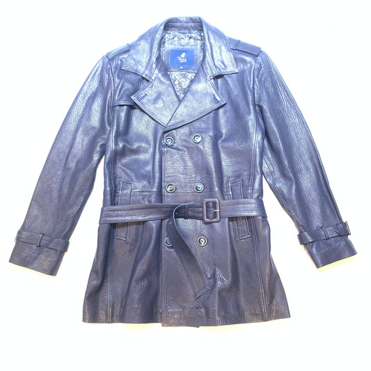 Barya NewYork Navy Lambskin Trench Jacket - Dudes Boutique