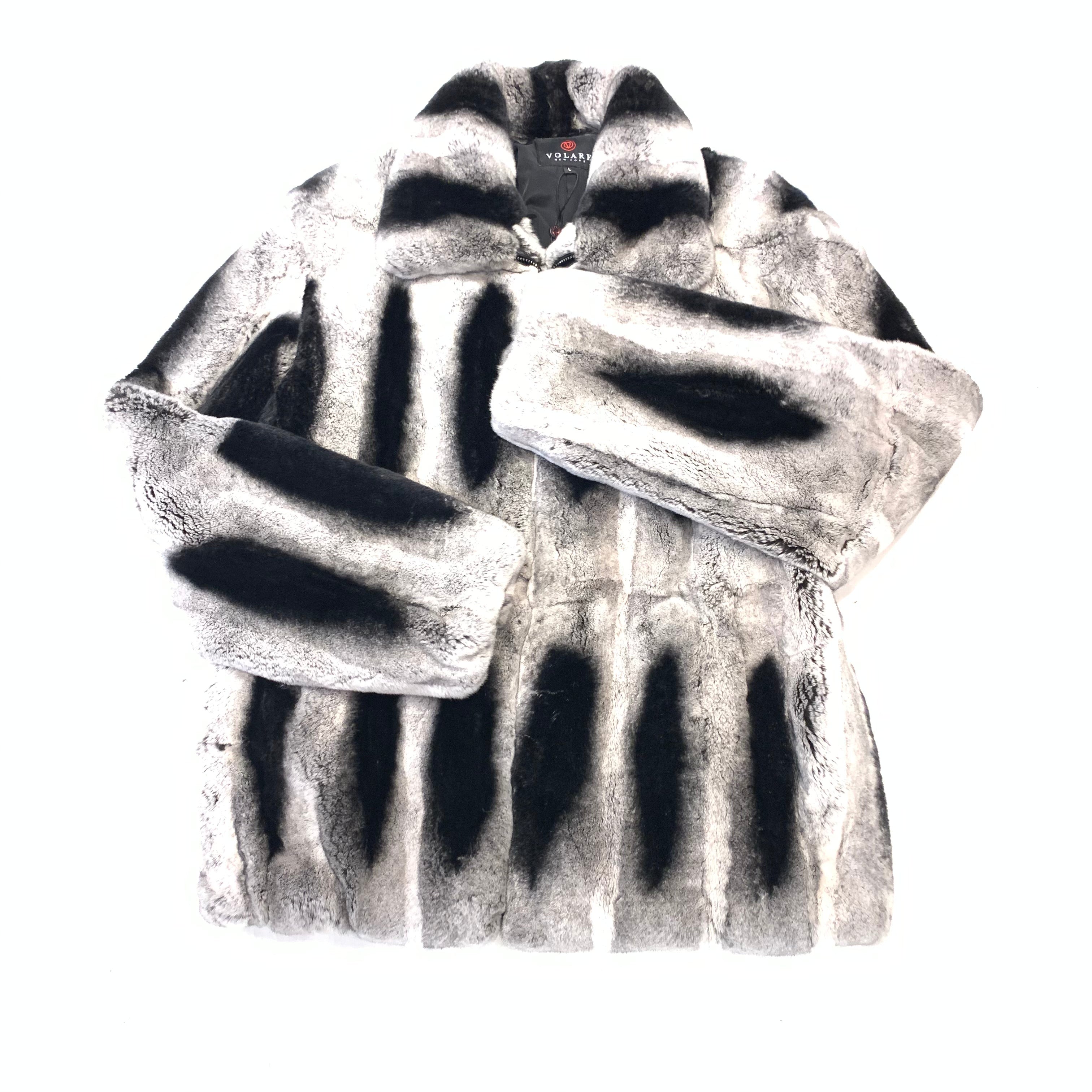 Volare Men's Rex Chinchilla Fur Coat - Dudes Boutique