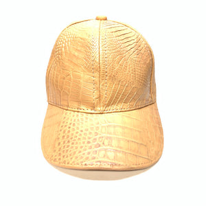 Kashani Peanut Alligator & Ostrich Quill StrapBack Hat - Dudes Boutique